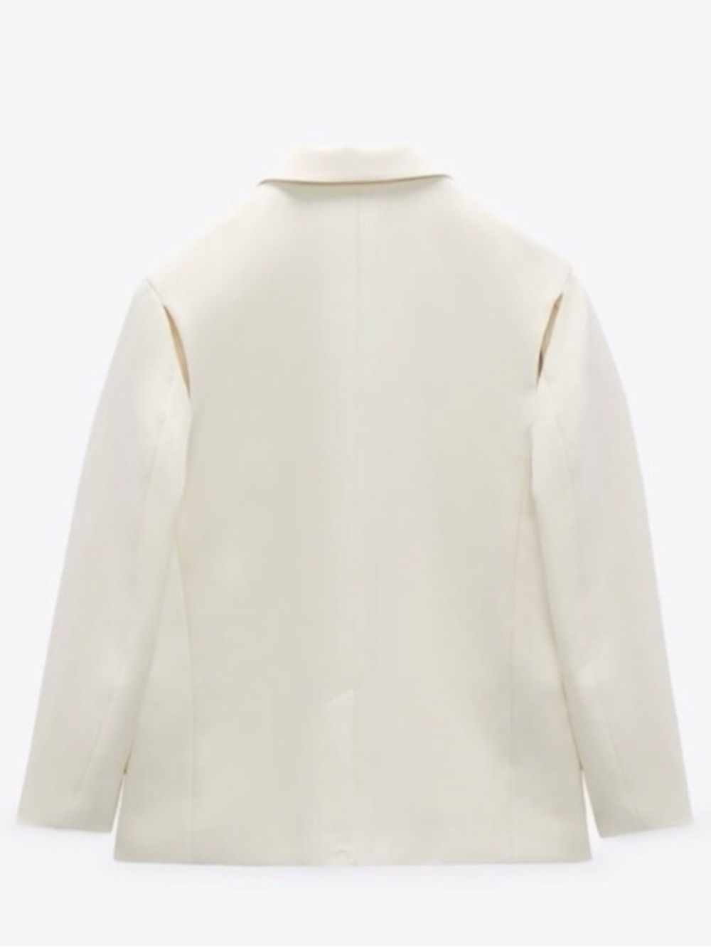 Zara Oyster White Cut-Out Blazer - Picture 4 of 7